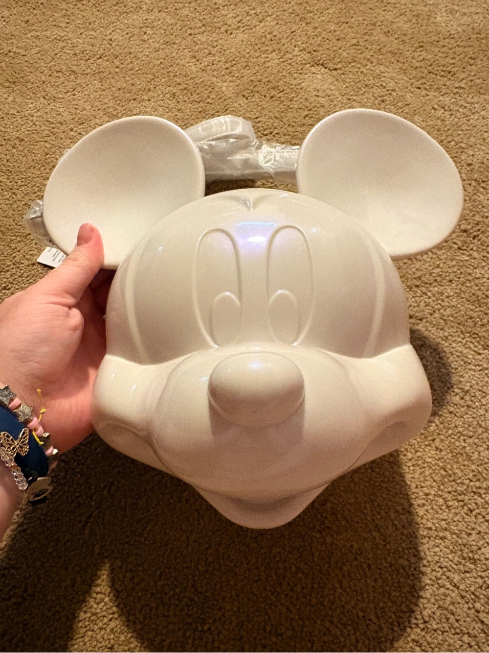 🔥 Loungefly Disney Parks Mickey Mouse molded head white crossbody bag